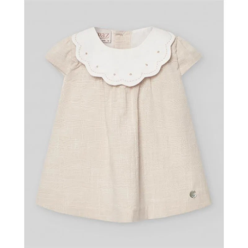 Paz Rodriguez – Baby Girl Woven Newborn Dress Lino, Linen