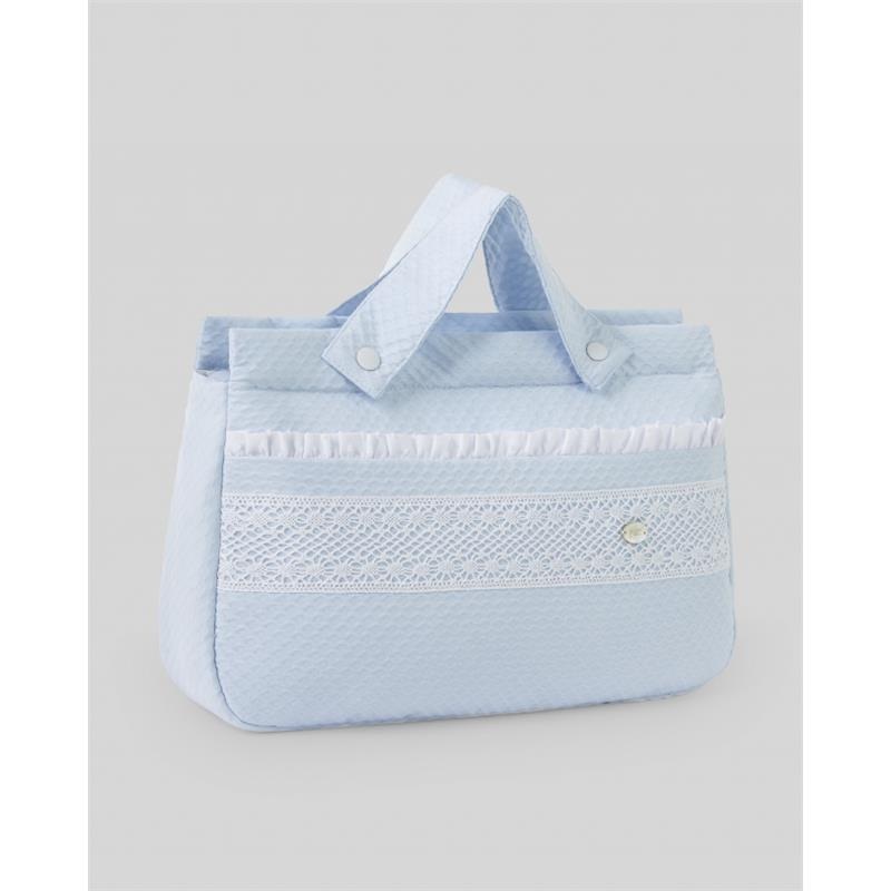 Paz Rodriguez – Woven Bag Torres, Chalk Blue/White