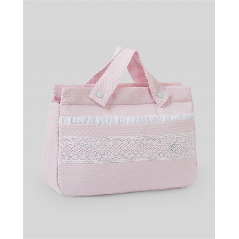 Paz Rodriguez – Woven Bag Torres, Chalk Pink/White
