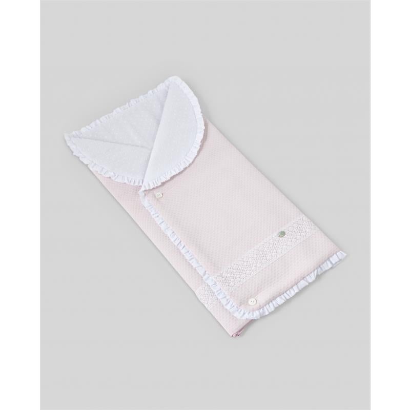 Paz Rodriguez – Woven Newborn Baby Nest Torres, Chalk Pink/White