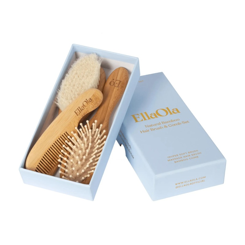 Retail – 3-Piece Bamboo Brush & Comb Set