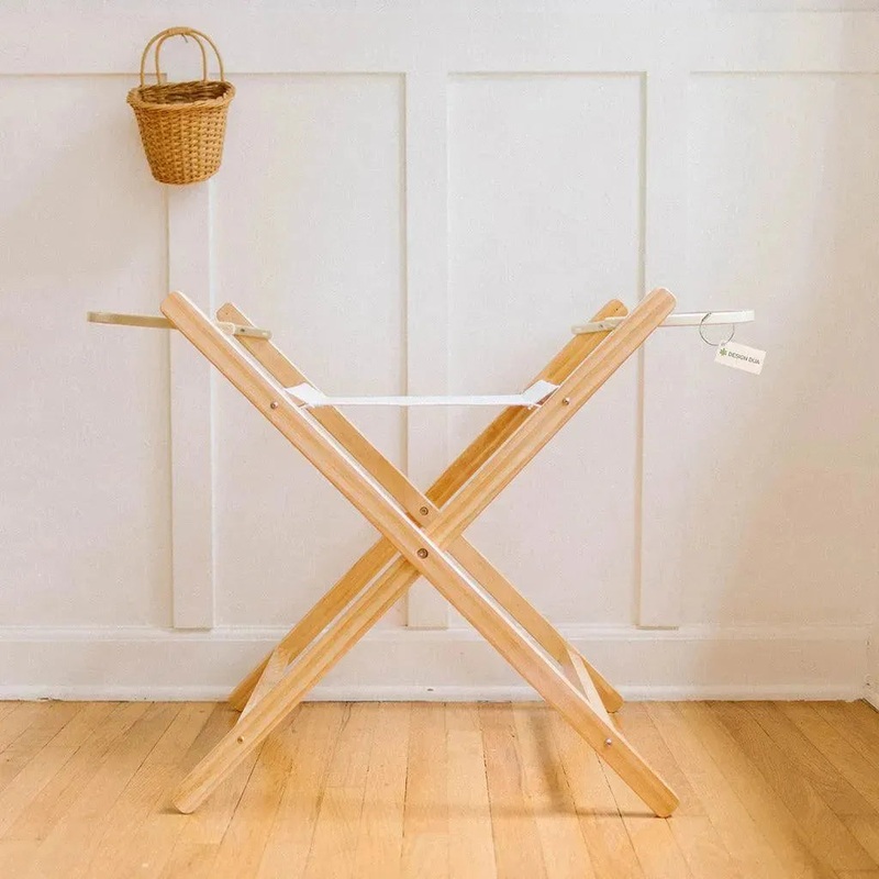 Stationary Bassinet Stand- Natural Pine Natural- For Ark Bassinet, Willow, and Reed Bassinets