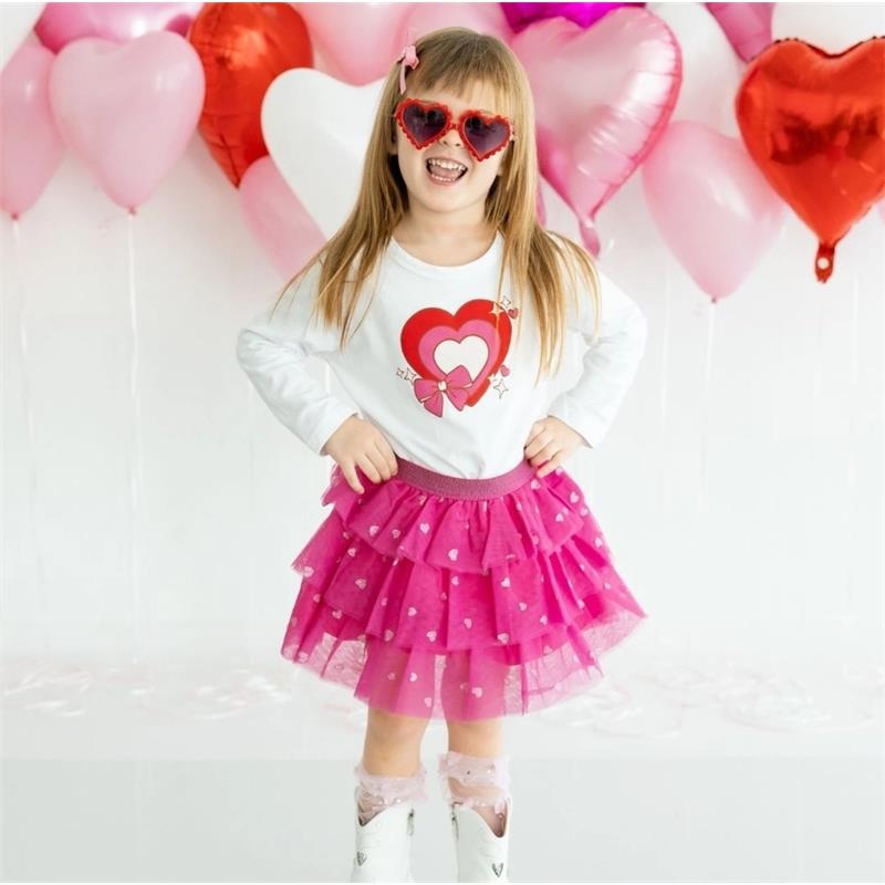 Sweet Wink – Heart Petal Tutu Girls Clothes