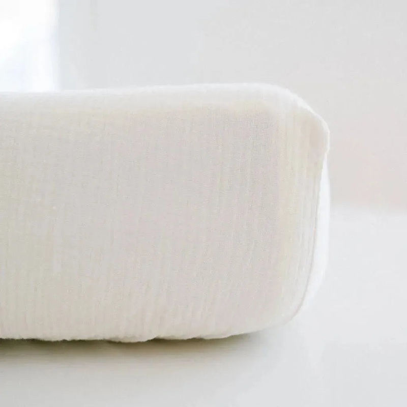 Waterproof Cotton Crib Sheet – Muslin Natural Ivory