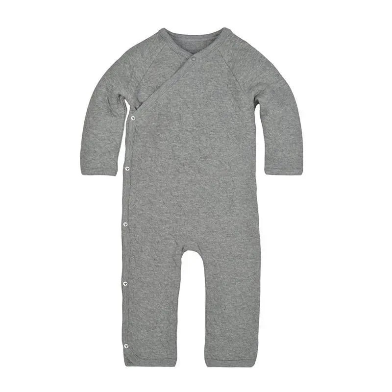 Burt’s Bees Quilted Kimono Coverall, Heather Grey