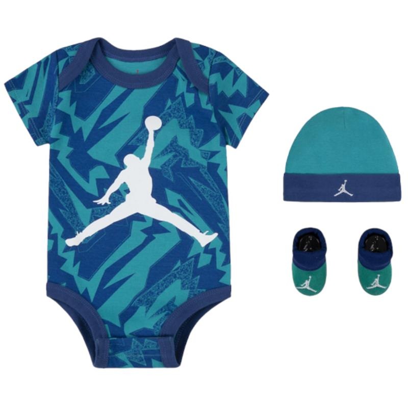 Jordan Baby – Boy Aop Hat, Bodysuit & Bootie Set