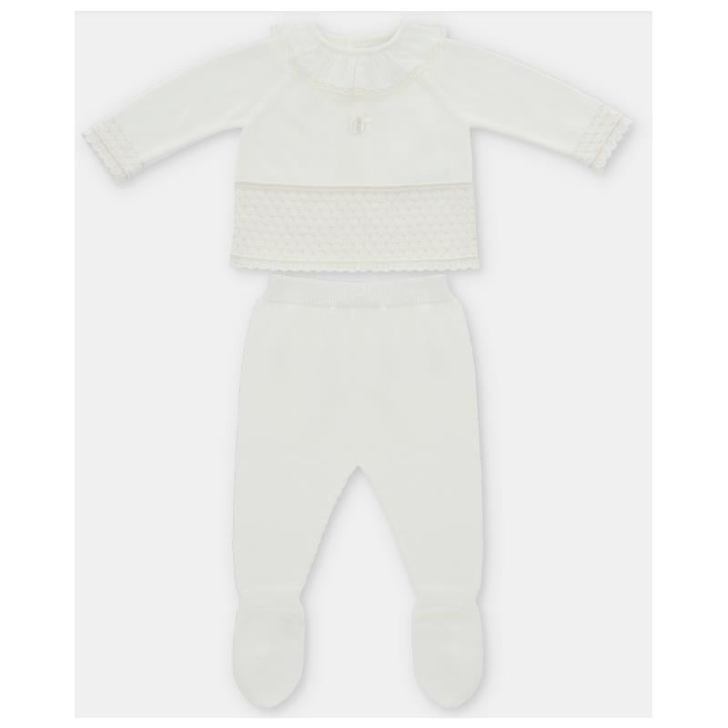 Martin Aranda – 2Pk Set Sweater & Leggings Knit Albi, Blanco Roto