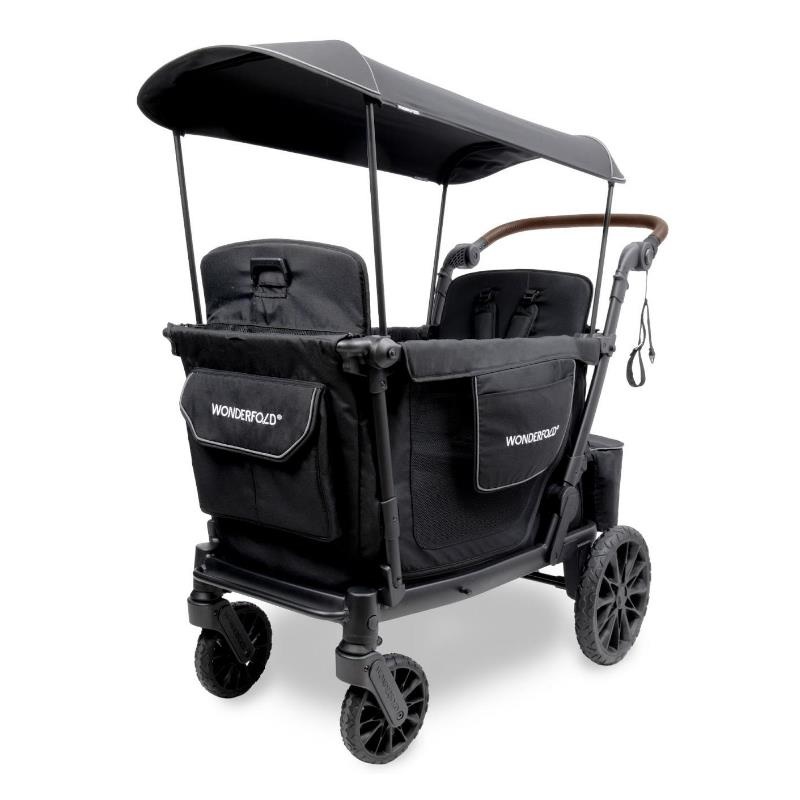 WonderFold – L4 Quad Stroller Wagon (4 Seater) Black