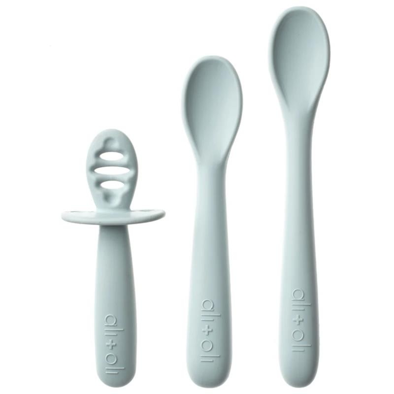 Ali + Oli – (3-Pc) Multi Stage Spoon Set For Baby, Blue