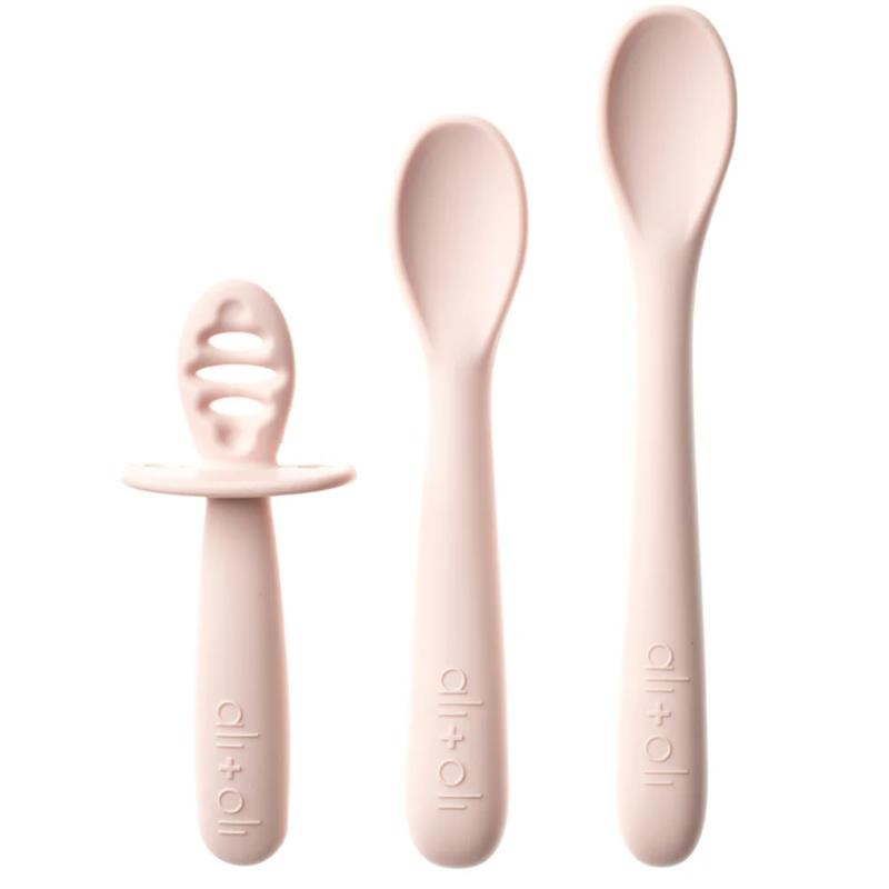Ali + Oli – (3-Pc) Multi Stage Spoon Set For Baby, Blush