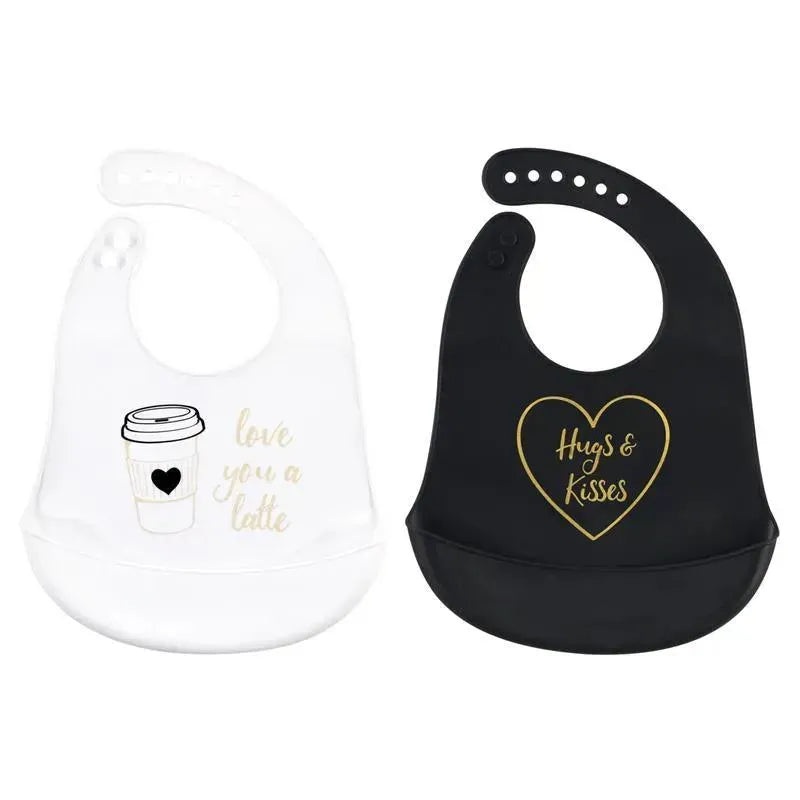 Baby Vision – 2Pk Silicone Bibs One Size Latte