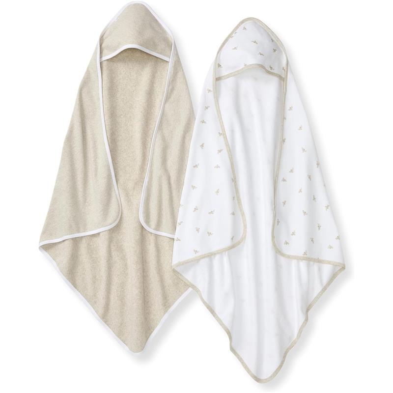 Burt’s Bees – Baby Hooded Towels, Absorbent Knit Terry, Hummus
