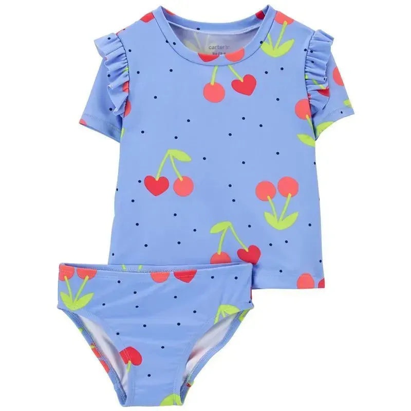 Carters – Baby Girl Cherry 2Pk Rashguard Set, Blue
