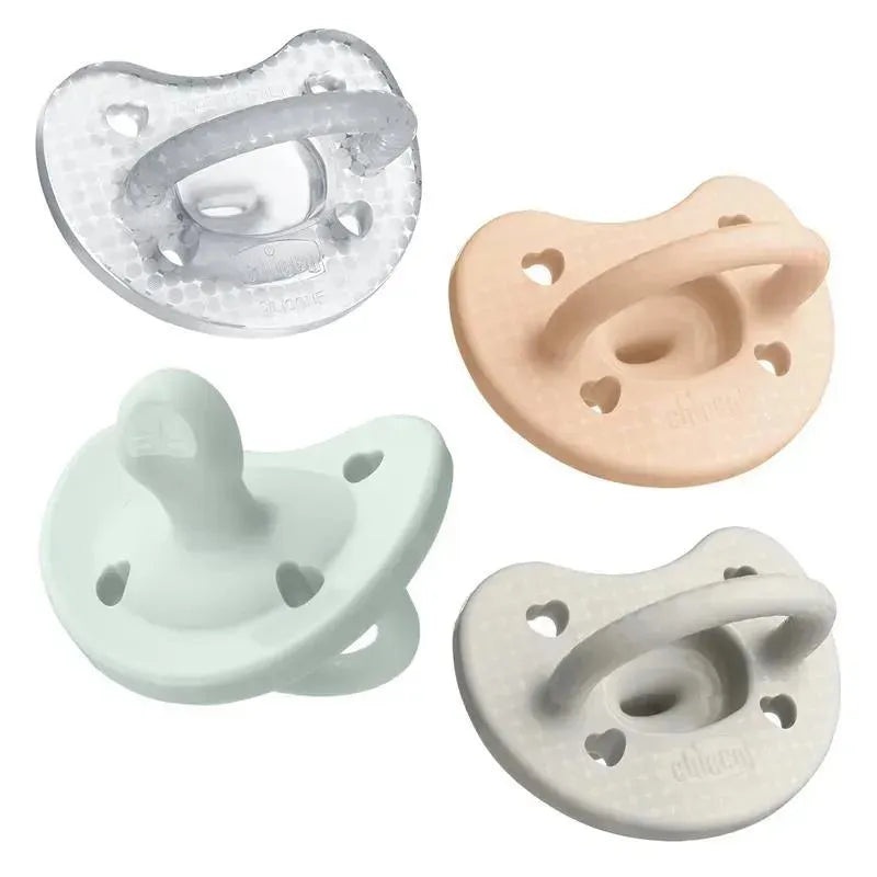 Chicco – PhysioForma Luxe Silicone One Piece Pacifier for Babies Aged 0-6m, Multicolor 4pk