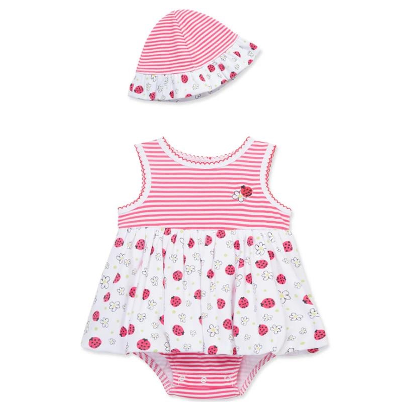 Little Me – Baby Girl Ladybugs Popover, Pink