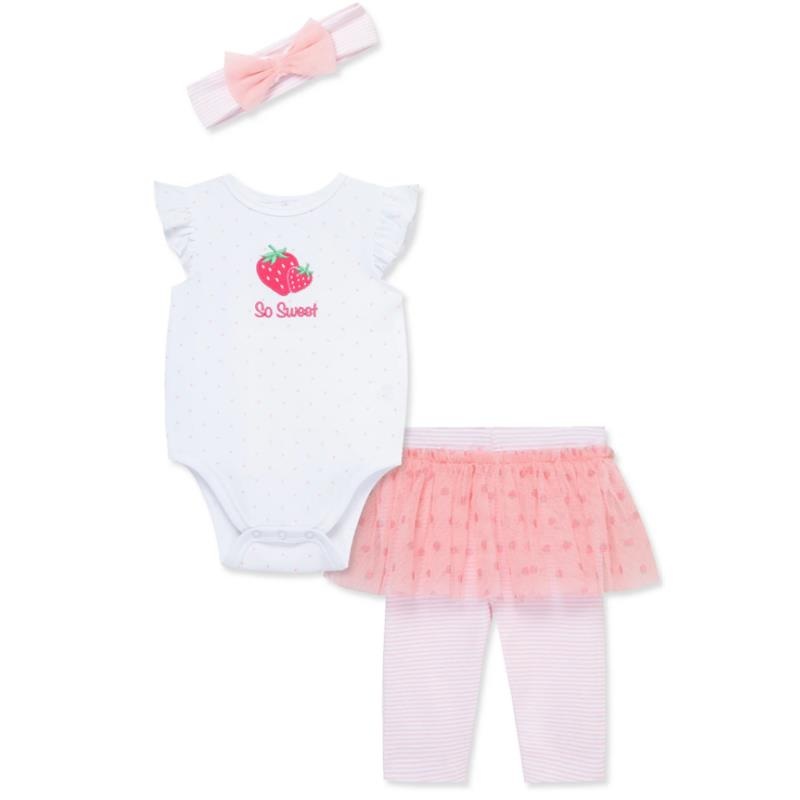 Little Me – Baby Girl Strawberry Check Set Infant,Tunic W/Leggings