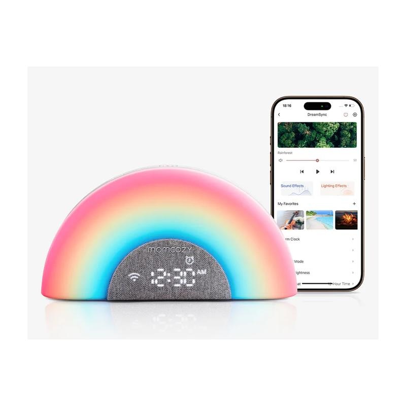 Momcozy – Dreamsync Smart Baby Sound Machine, Rainbow Light & App Control