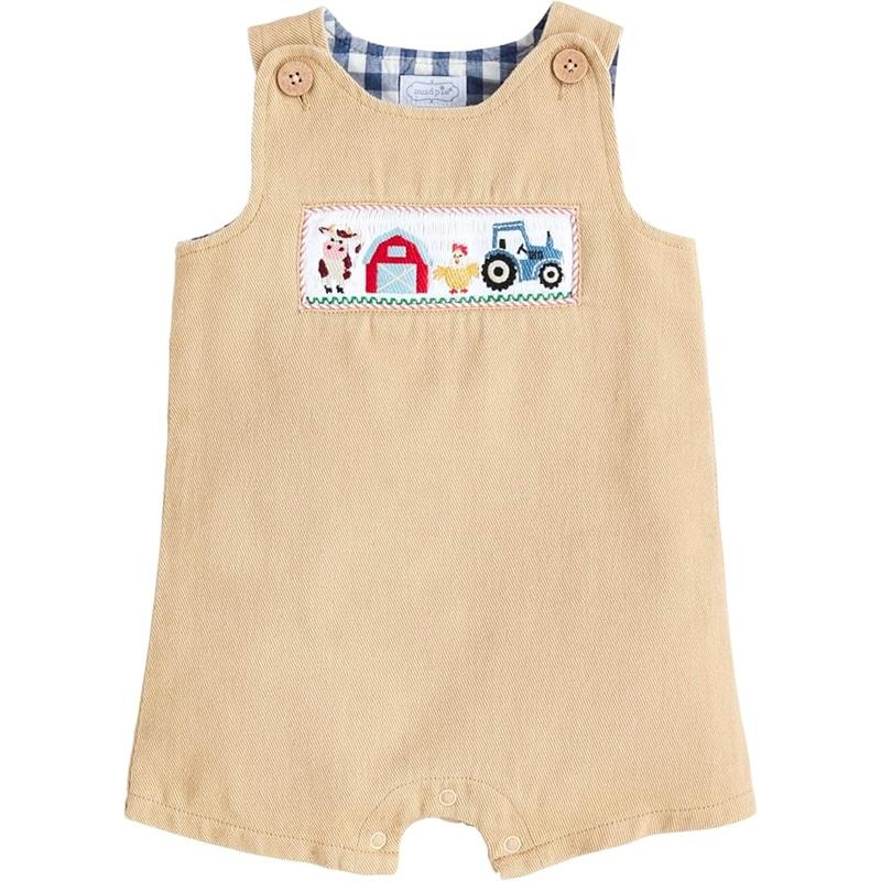 Mud Pie – Baby Boys Children’s Farm Smocked Jon Jon