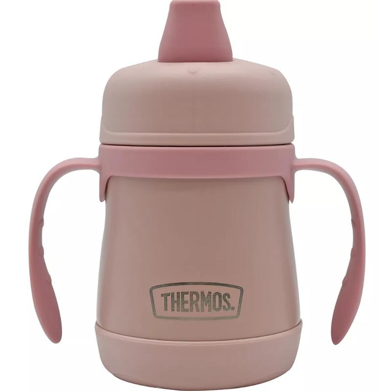 Thermos – 7 Oz. Stainless Steel Sippy Cup W/ Handles Simple Pastels, Rose