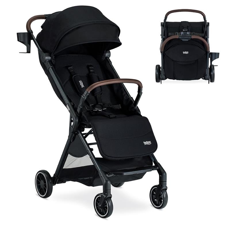 Britax – Juniper Compact On-The-Go Stroller, Raven Black