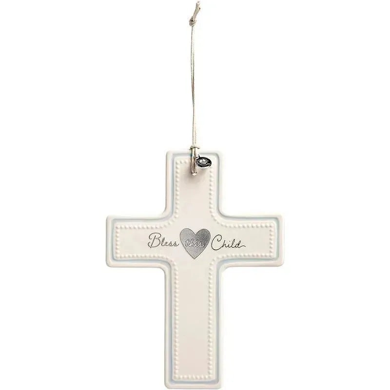 Demdaco – Bless This Child Wall Cross, Blue