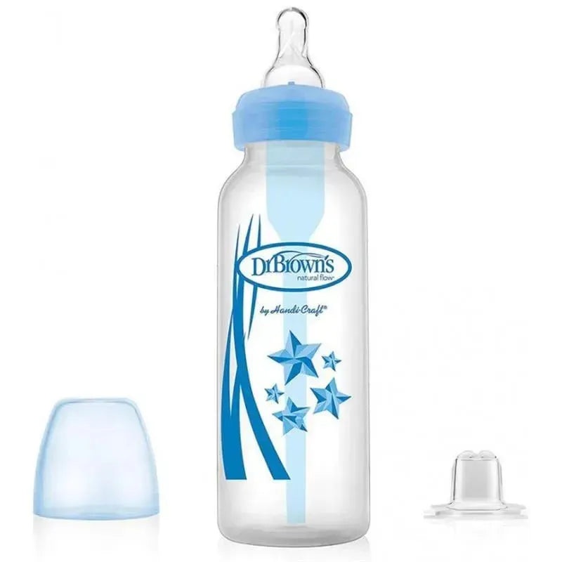 Dr. Brown’s – 1Pk Natural Flow Anti-Colic Options+ Narrow Sippy Bottle Starter Kit, 8Oz