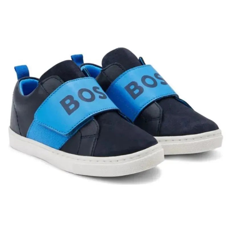Hugo Boss Baby – Boys Navy Velcro Logo Trainers