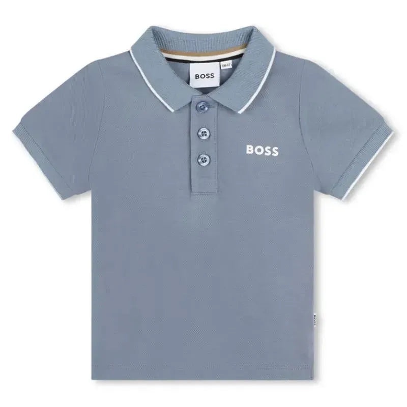 Hugo Boss Baby – Short Sleeve Pique Polo, Blue