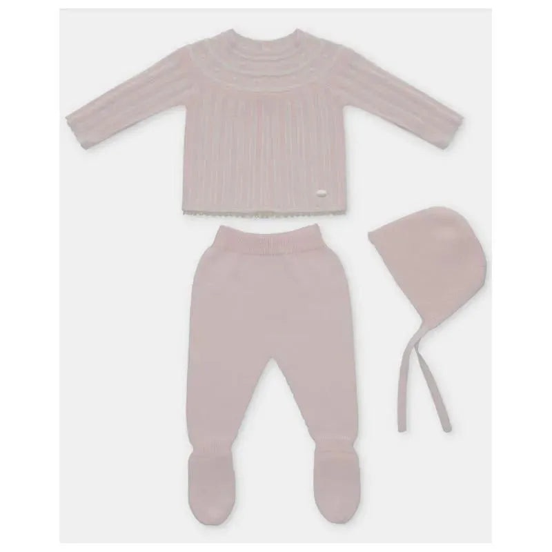 Martin Aranda – Take Me Home Set Sweater, Leggings & Bonnet Dolcezza, Light Pink