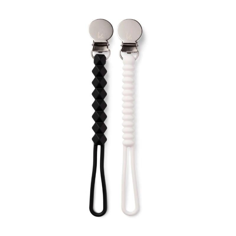 Infantino – All-In-One Pacigrip Silicone Holder 2Pk, Black/White