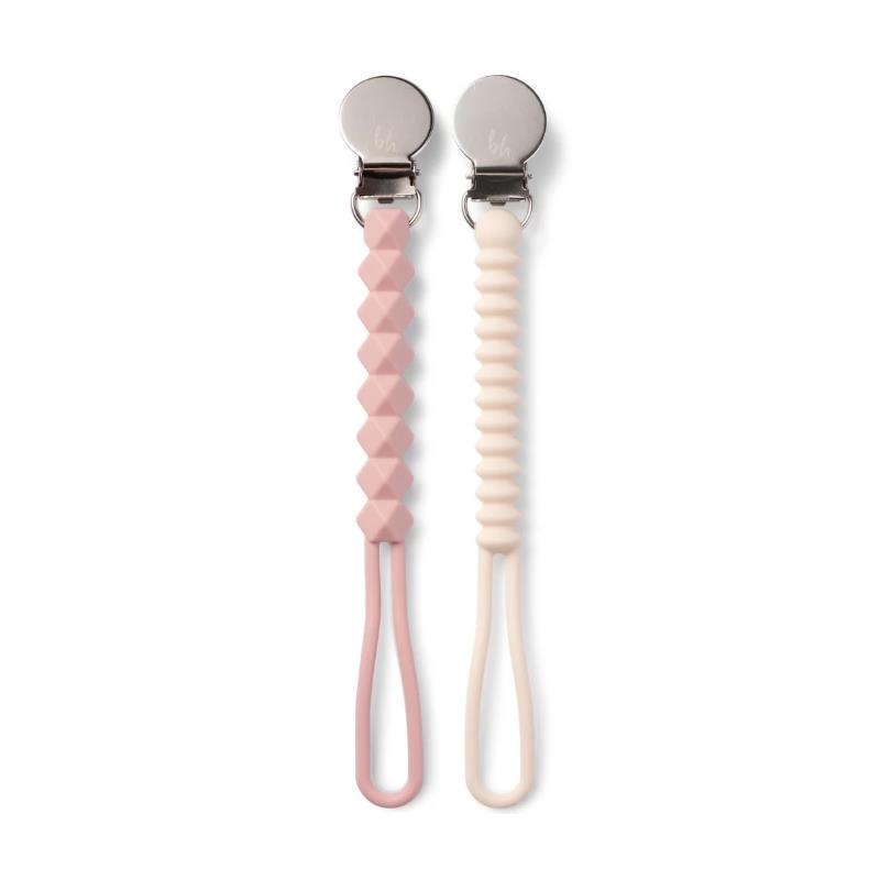 Infantino – All-In-One Pacigrip Silicone Holder 2Pk, Dusty Rose