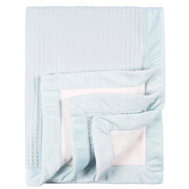 Just Born – 1Pk Blanket Baby Boy Blue Leaf