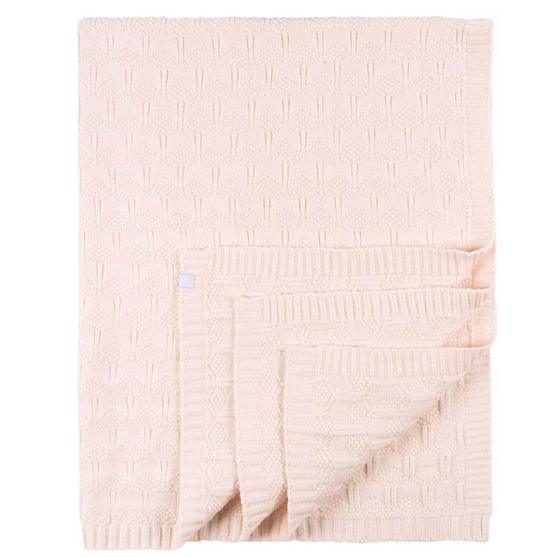 Just Born – 1Pk Sweater Knit Baby Blanket Girl Pink