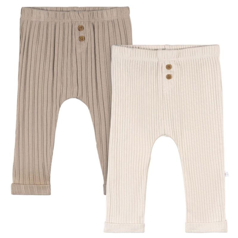 Just Born – 2Pk Baby Pant Neutral, Tan
