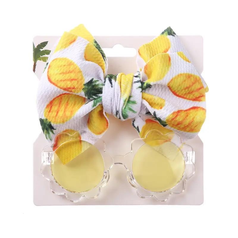Little Trendy – Baby Girl Summer Sea Sunglasses And Floral Headband Set, Color 1