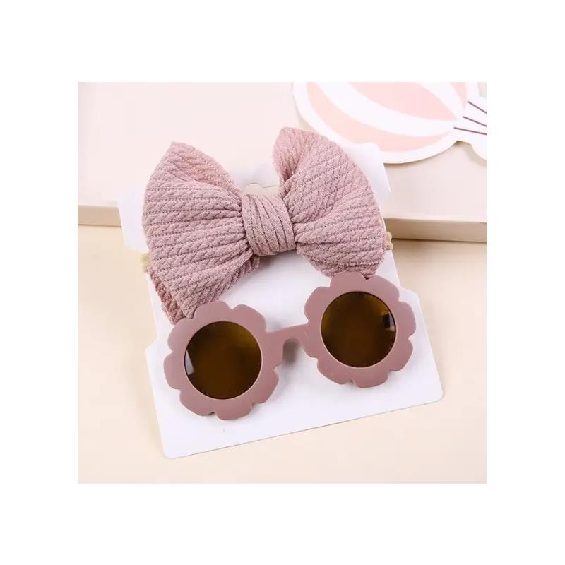 Little Trendy – Baby Sunglasses And Headband Set, Pink