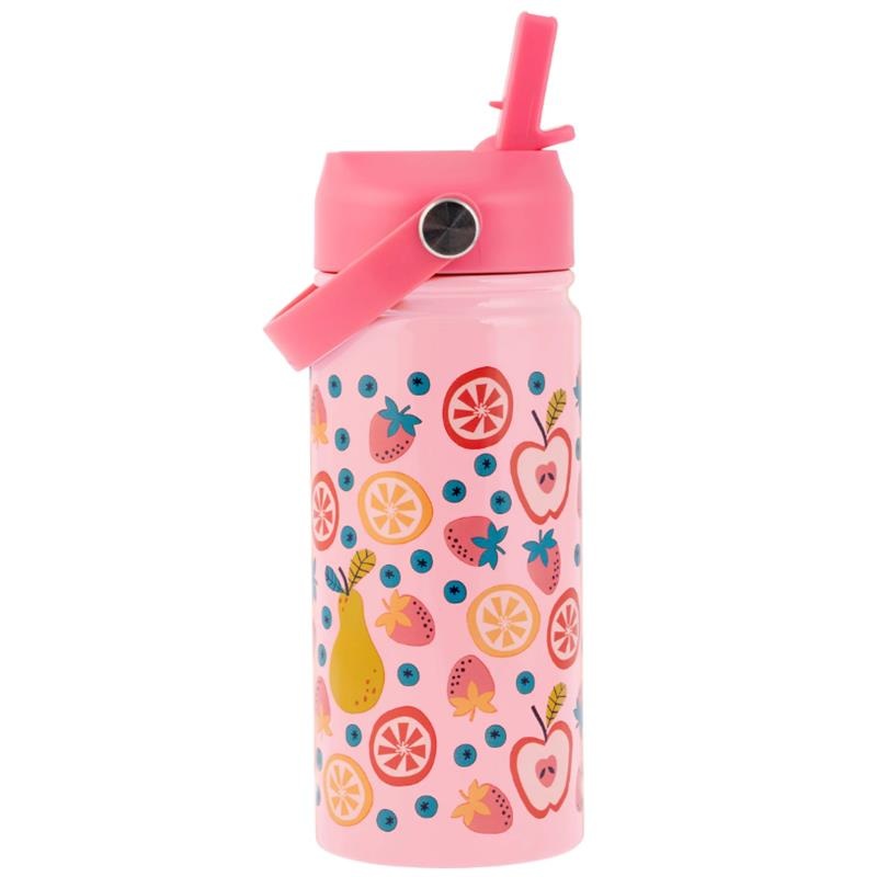 Stephen Joseph – Insulated Stainless Steel Bottle With Handle Fruit