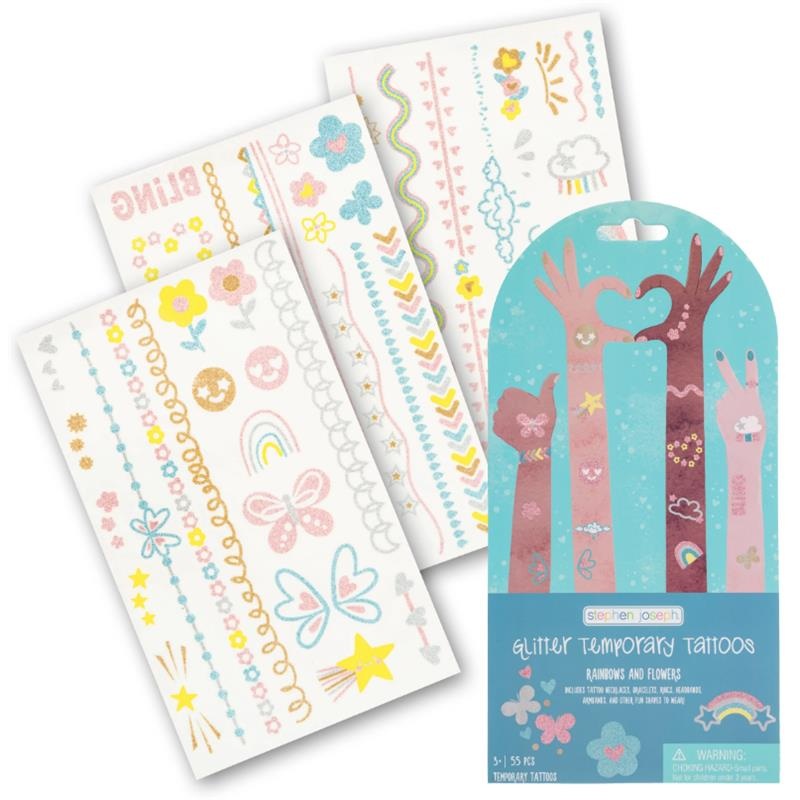 Stephen Joseph – Temporary Tattoos Glitter Rainbows