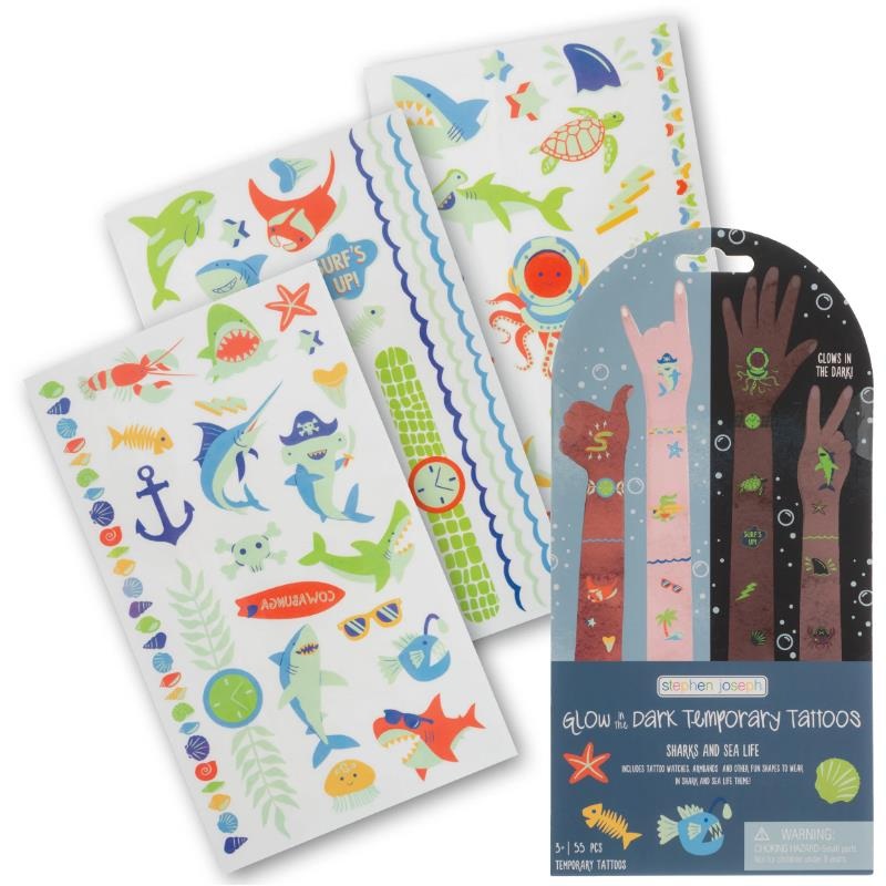 Stephen Joseph – Temporary Tattoos Glow Shark