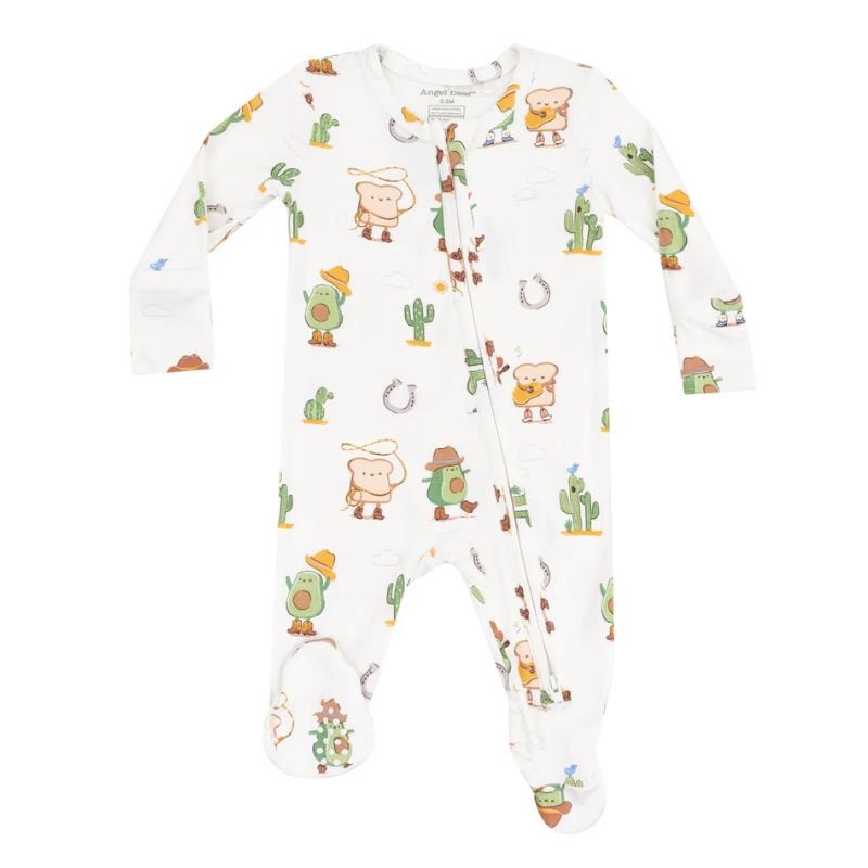 Angel Dear – Avocado Toast Western 2 Way Zipper Footie