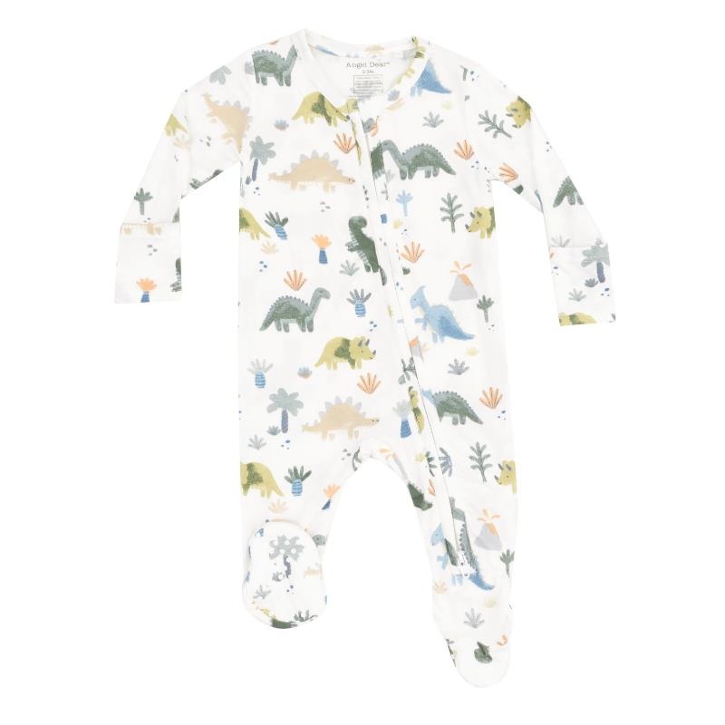 Angel Dear – Baby Boy Soft Dinos 2 Way Zipper Footie