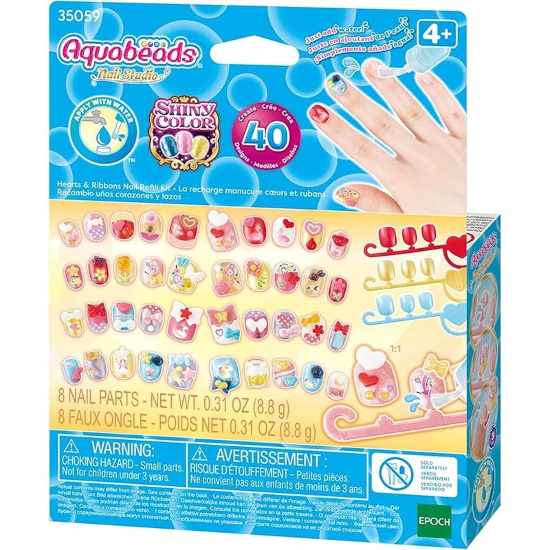 Aquabeads – Hearts & Ribbons Nail Refill Kit