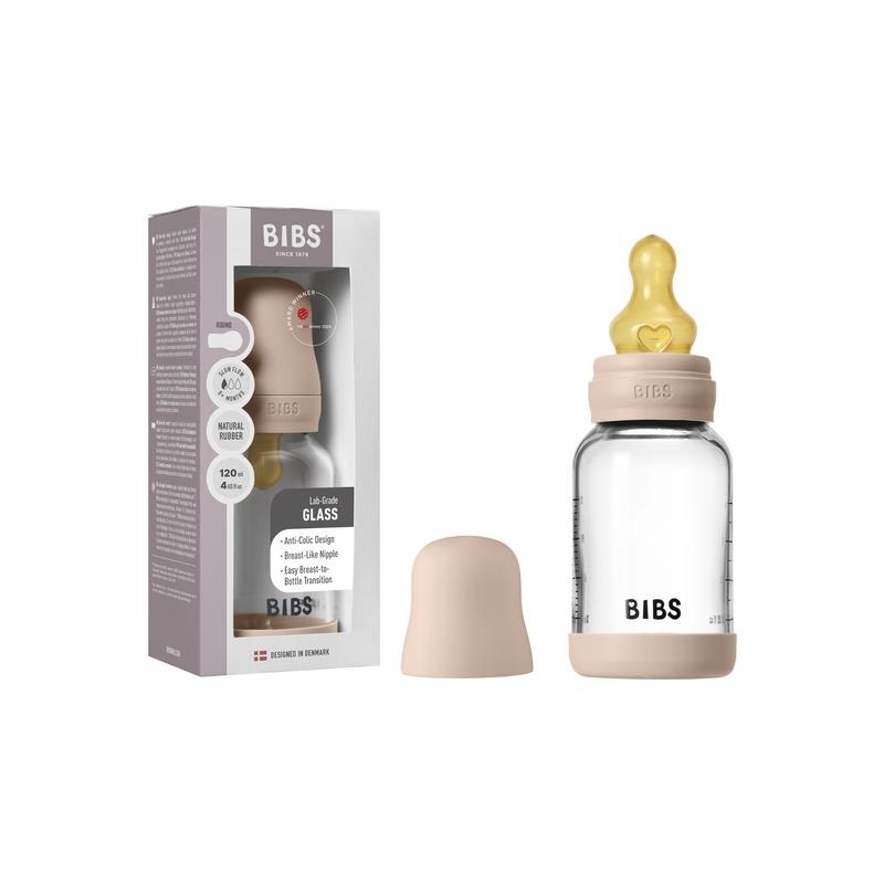 Bibs – Baby 4Oz Latex Glass Bottle With Bumper Blush