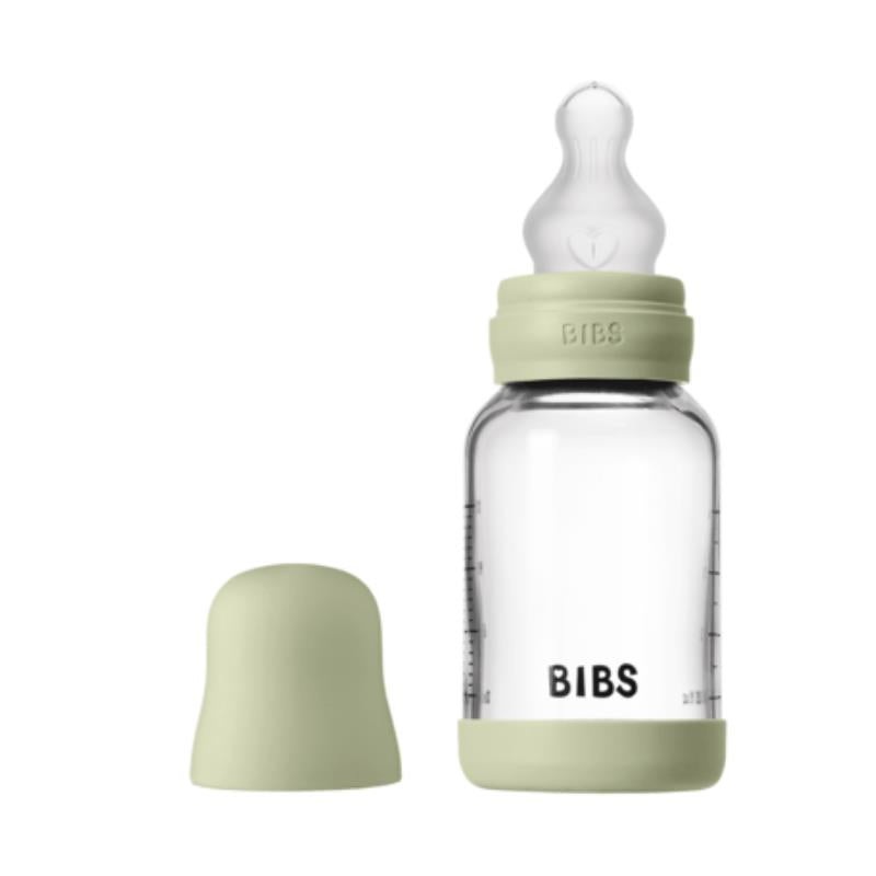 Bibs – Baby 4Oz Silicone Glass Bottle With Bumper Sage