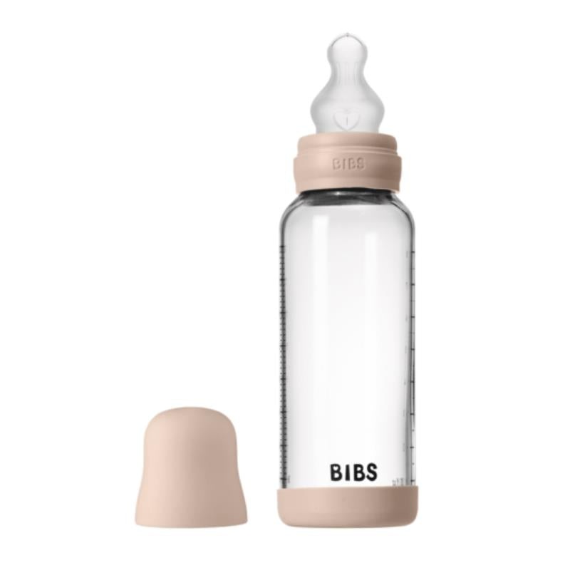 Bibs – Baby 8Oz Silicone Glass Bottle With Bumper Blush
