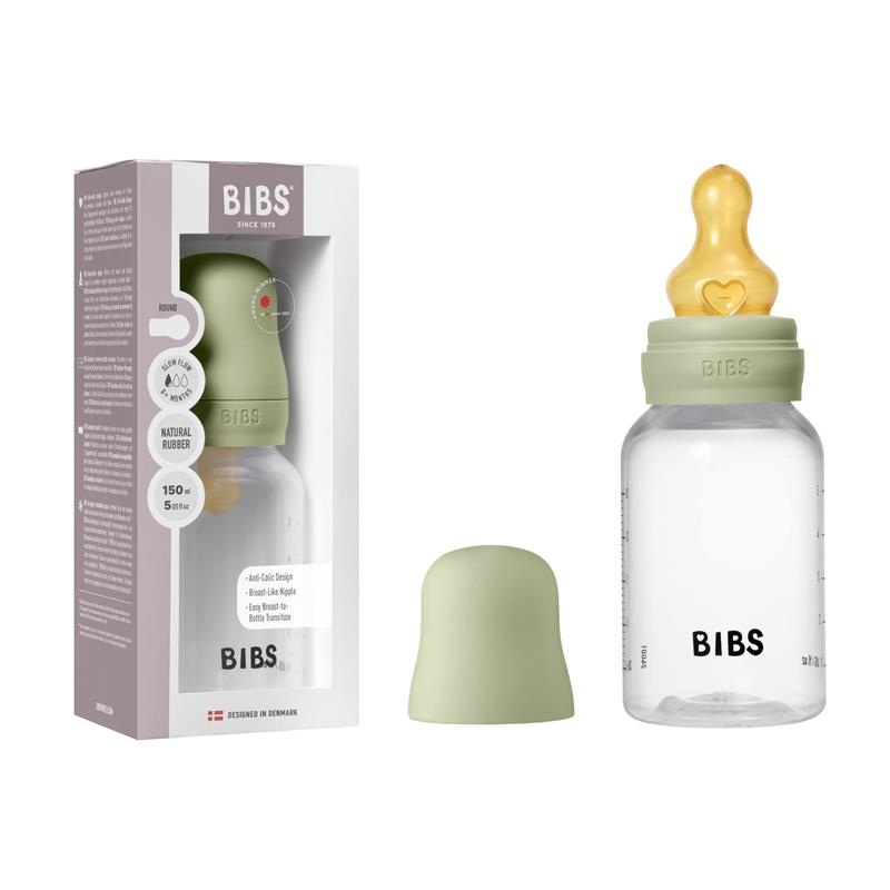 Bibs – Baby Plastic Bottle With Latex Nipple 150Ml, Sage