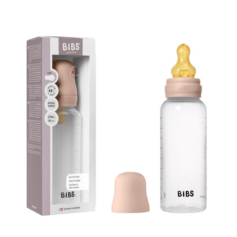 Bibs – Baby Plastic Bottle With Latex Nipple 270Ml, Blush