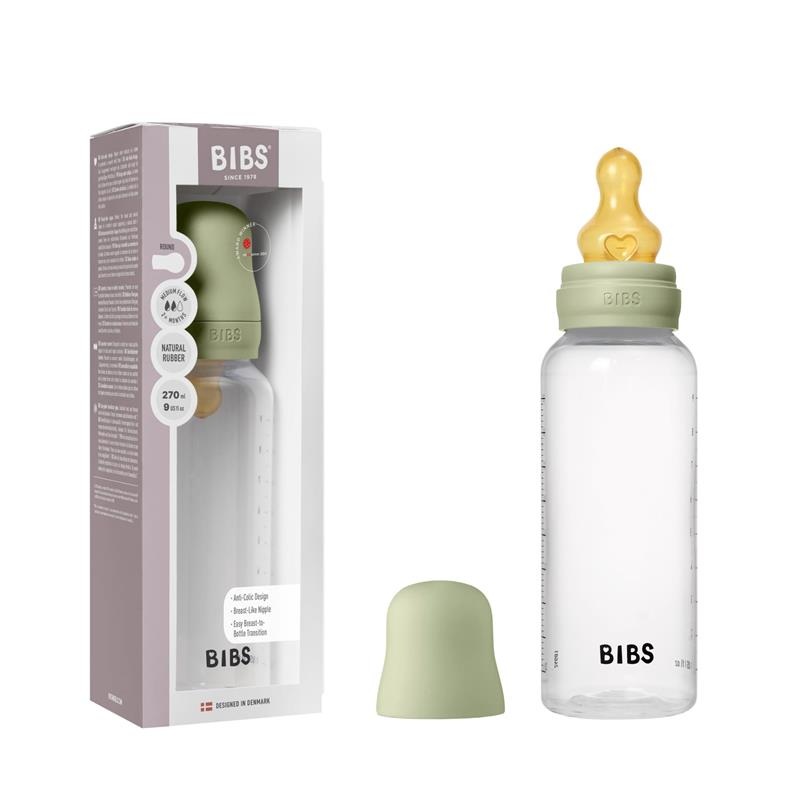 Bibs – Baby Plastic Bottle With Latex Nipple 270Ml, Sage