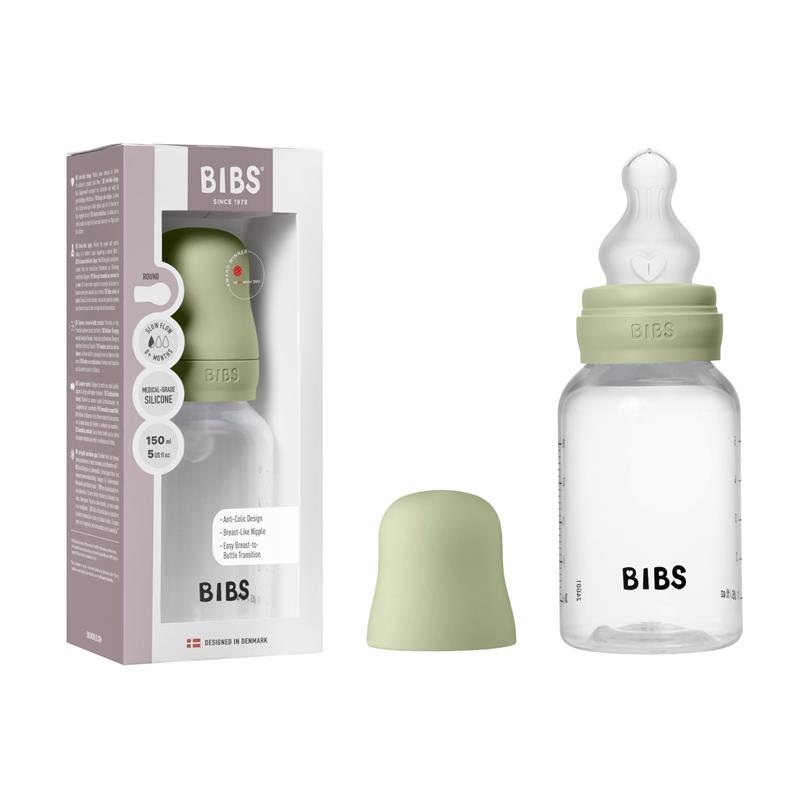 Bibs – Baby Plastic Bottle With Silicone Nipple 150Ml, Sage