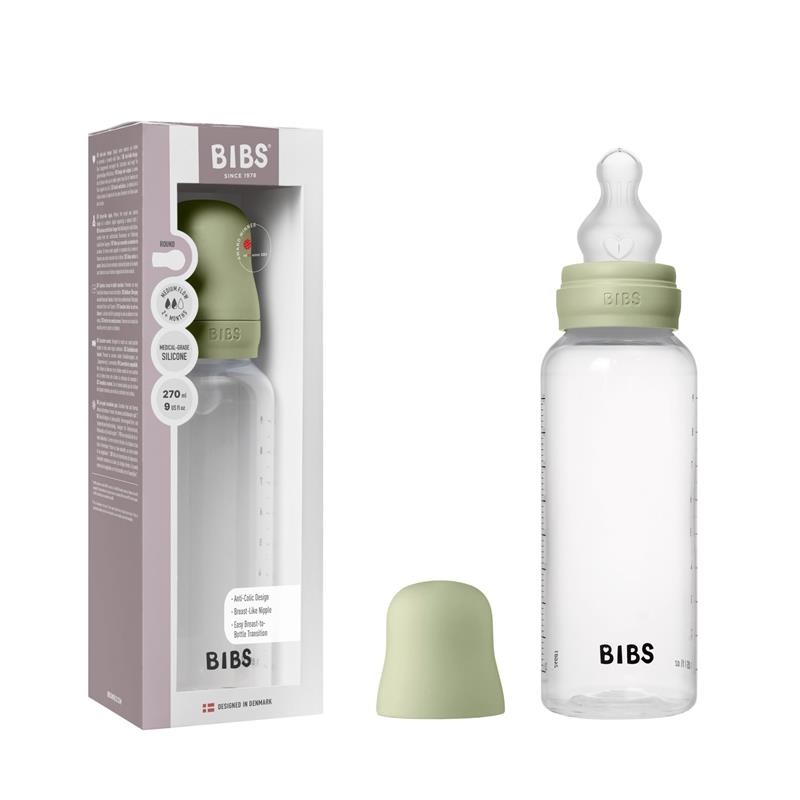 Bibs – Baby Plastic Bottle With Silicone Nipple 270Ml, Sage